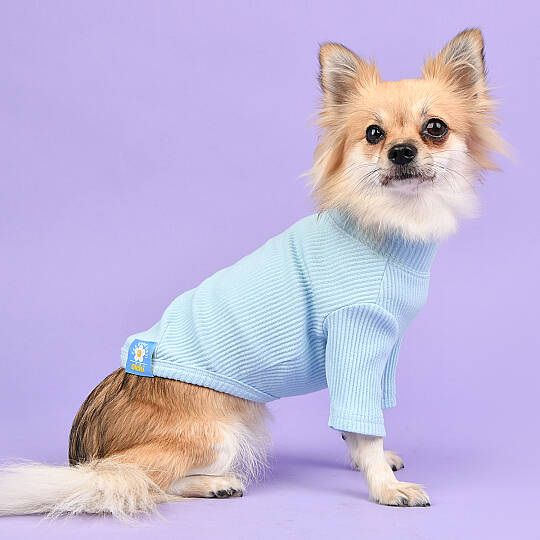 WAVE TURTLENECK / SKY BLUE - 5